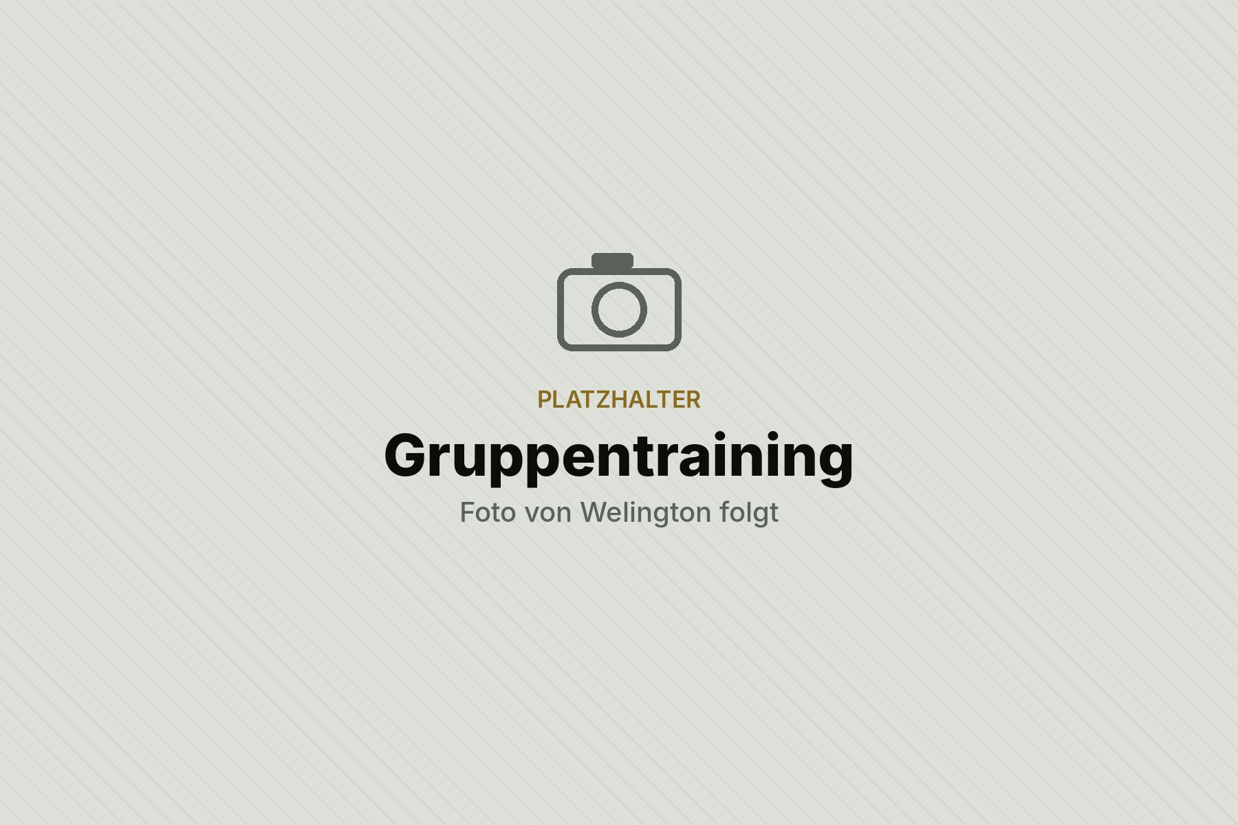 Platzhalter: Gruppentraining, Foto folgt