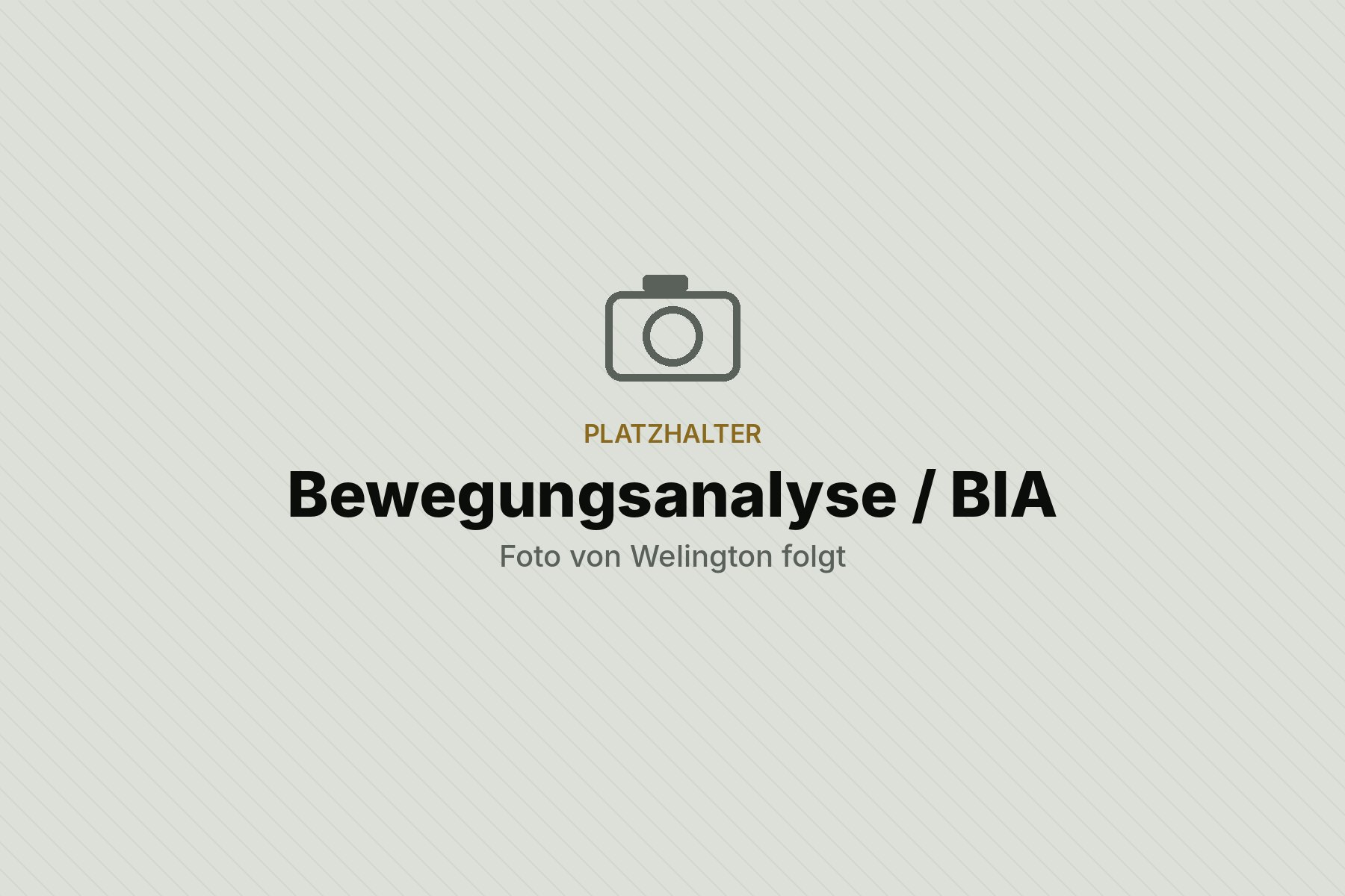 Platzhalter: Bewegungsanalyse oder BIA-Körpermessung, Foto folgt