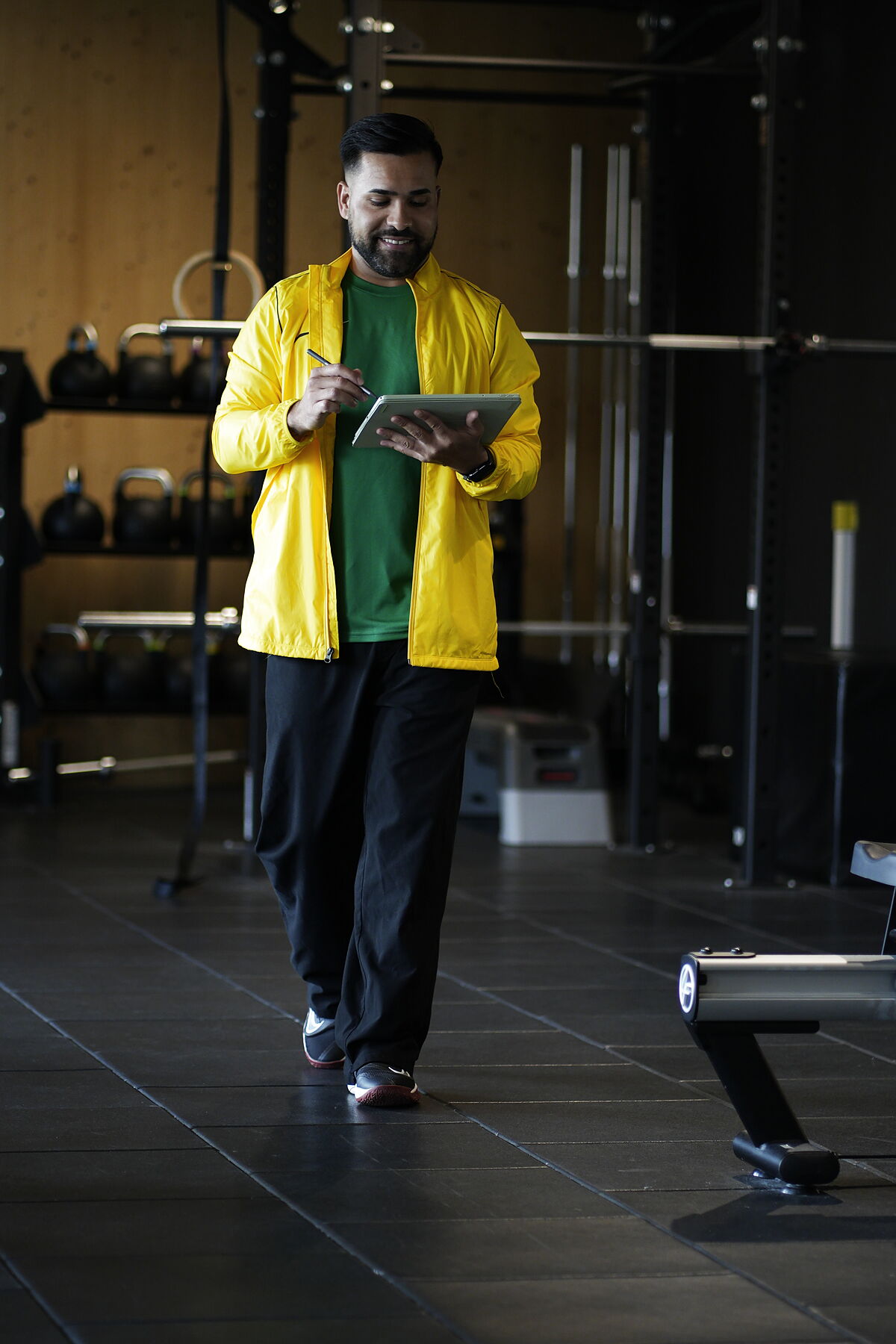 Welington plant das Training am Tablet