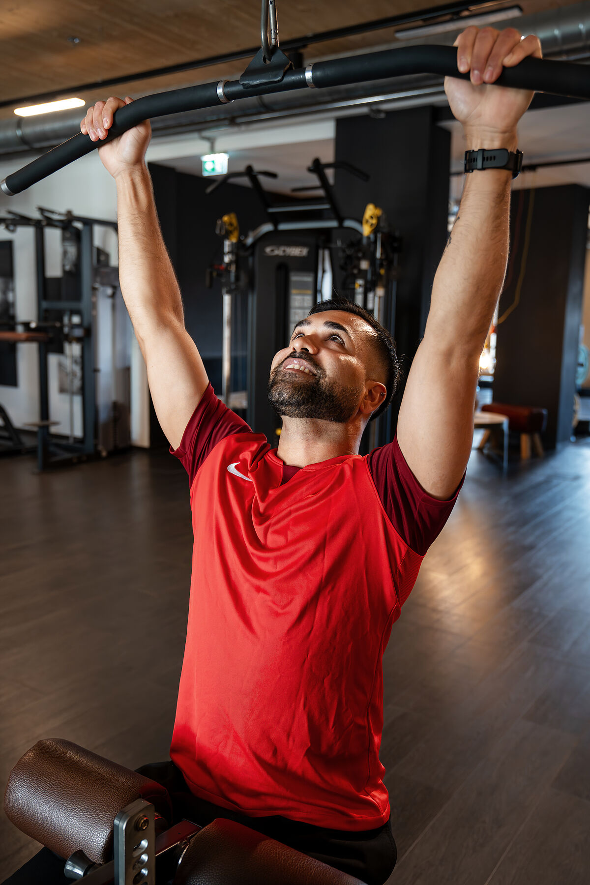 Intensives Training am Latzug